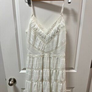 Adelyn Rae White Sleeveless Lace Mini Dress Size S